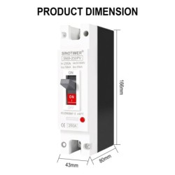 Siguranta automata DC PV SINOTIMER SM8-250PV, 250A, 1P, 600V DC, disjunctor fotovoltaic, protectie suprasarcina si scurtcircuit